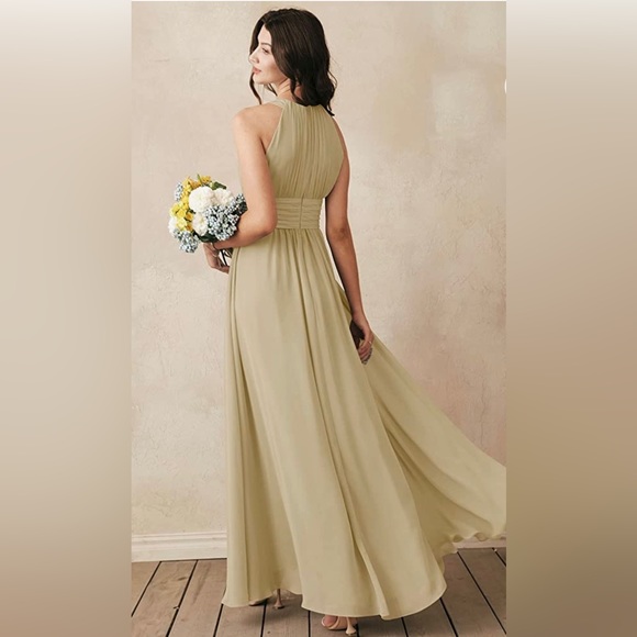 Halter Chiffon Formal Long Dress - Picture 2 of 14